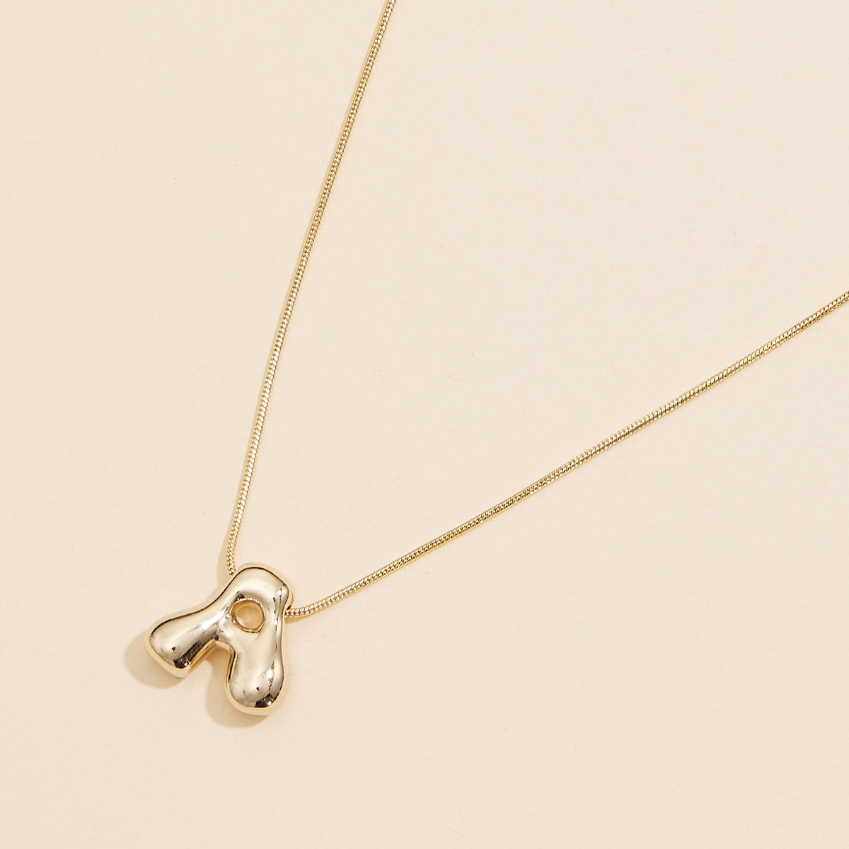 16 Assorted Pack of Bubble Design Initial Short Necklaces