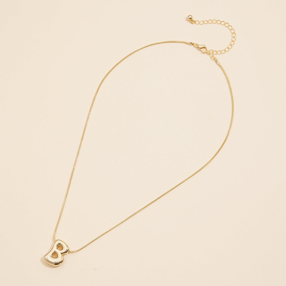 16 Assorted Pack of Bubble Design Initial Short Necklaces