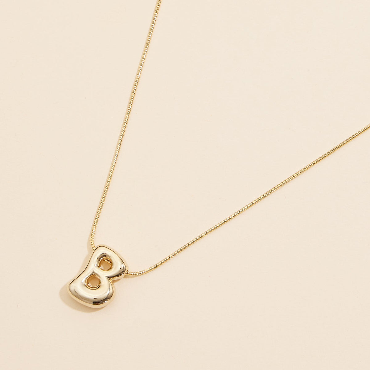 16 Assorted Pack of Bubble Design Initial Short Necklaces