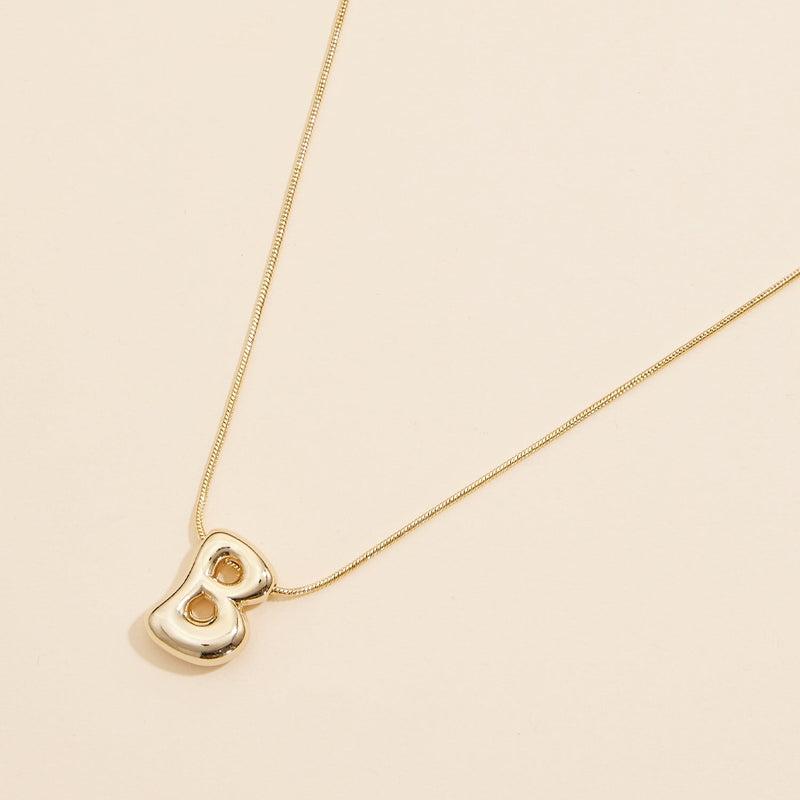 16 Assorted Pack of Bubble Design Initial Short Necklaces