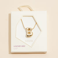 16 Assorted Pack of Bubble Design Initial Short Necklaces