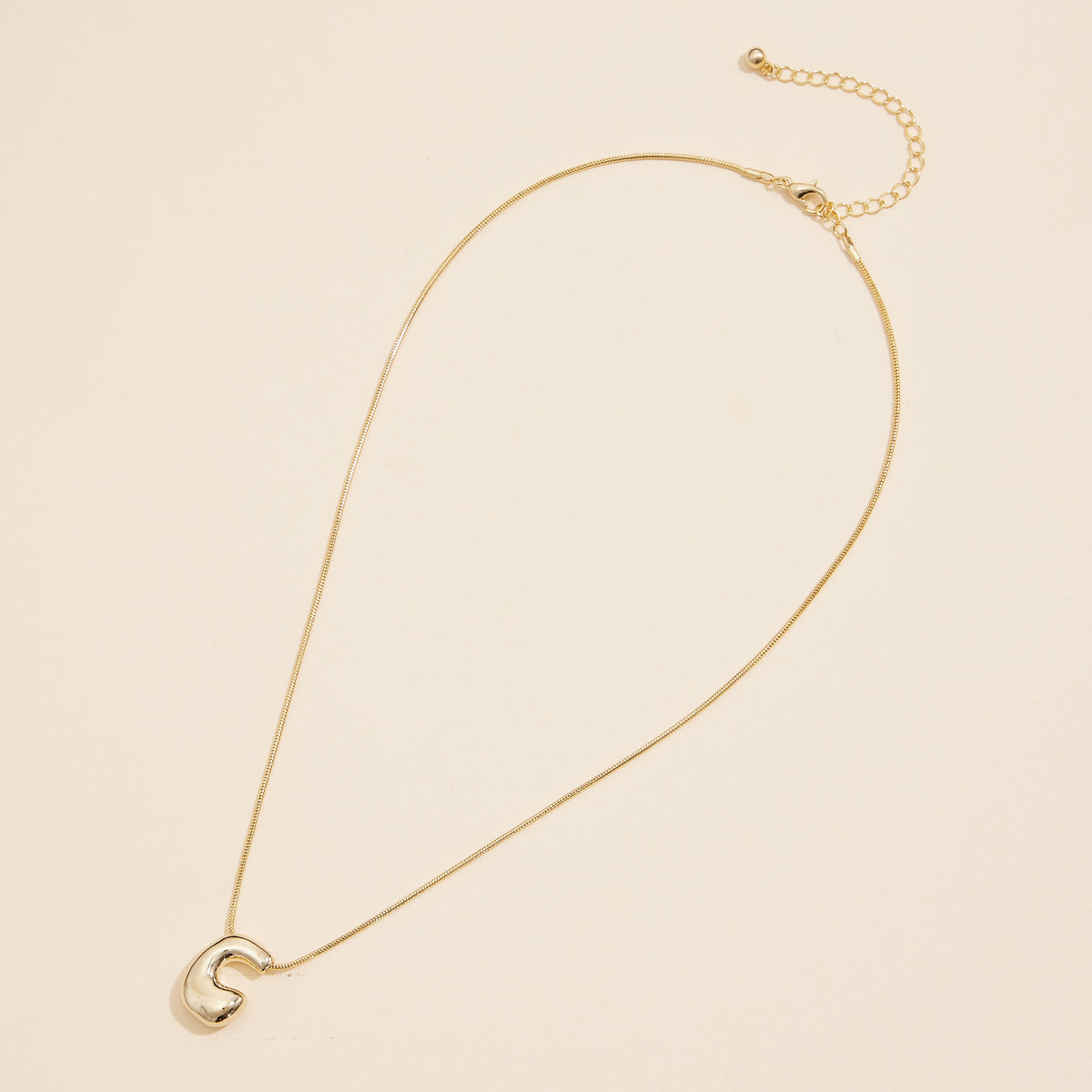 16 Assorted Pack of Bubble Design Initial Short Necklaces