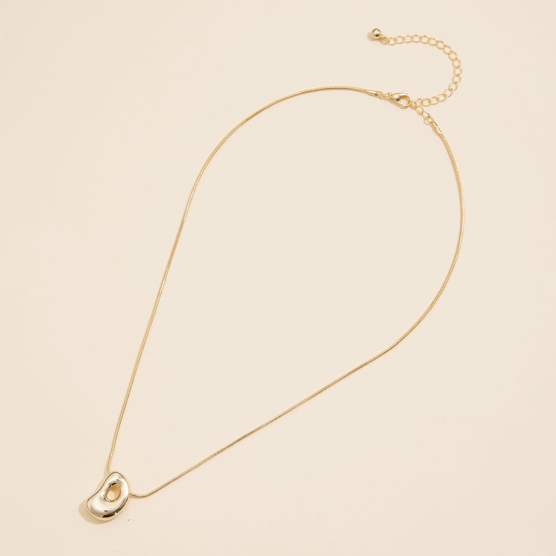 16 Assorted Pack of Bubble Design Initial Short Necklaces