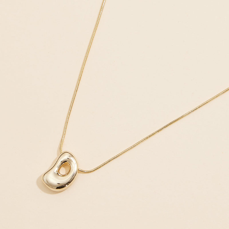 16 Assorted Pack of Bubble Design Initial Short Necklaces