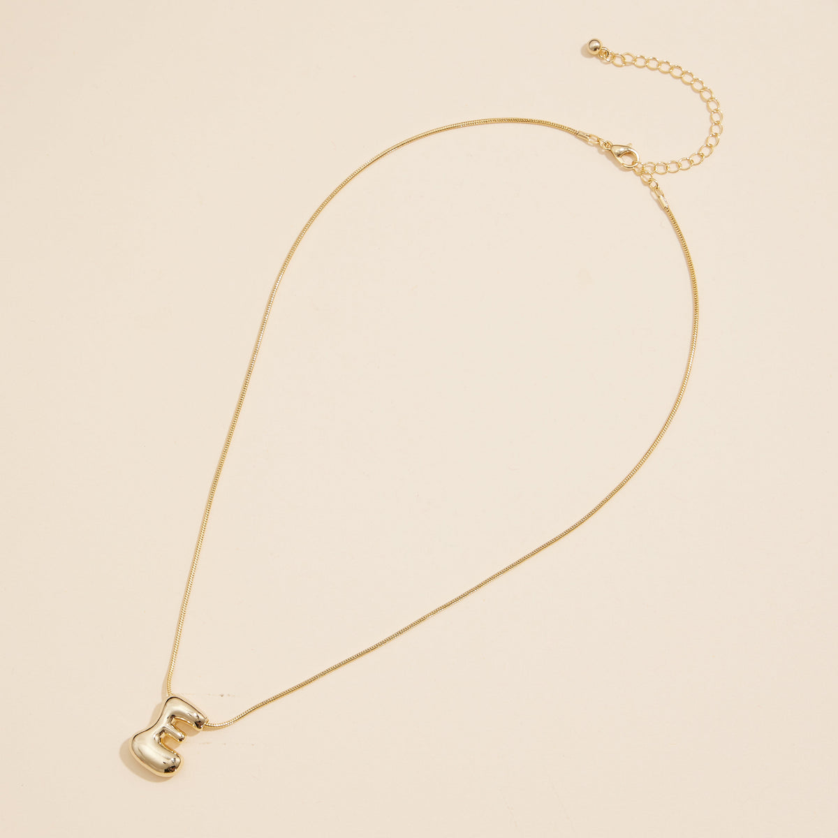 16 Assorted Pack of Bubble Design Initial Short Necklaces