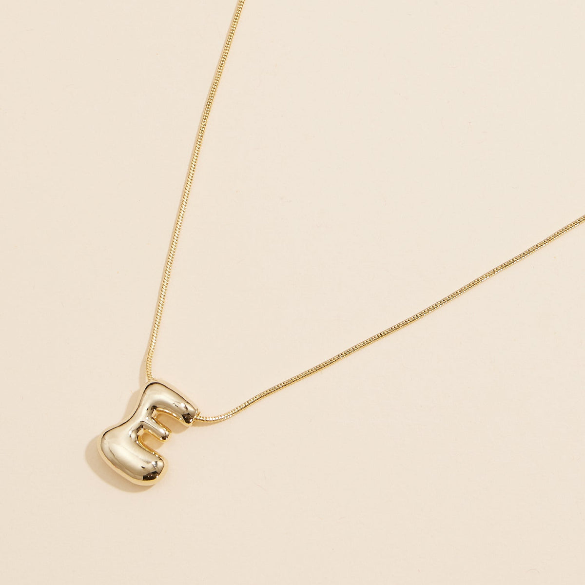 16 Assorted Pack of Bubble Design Initial Short Necklaces