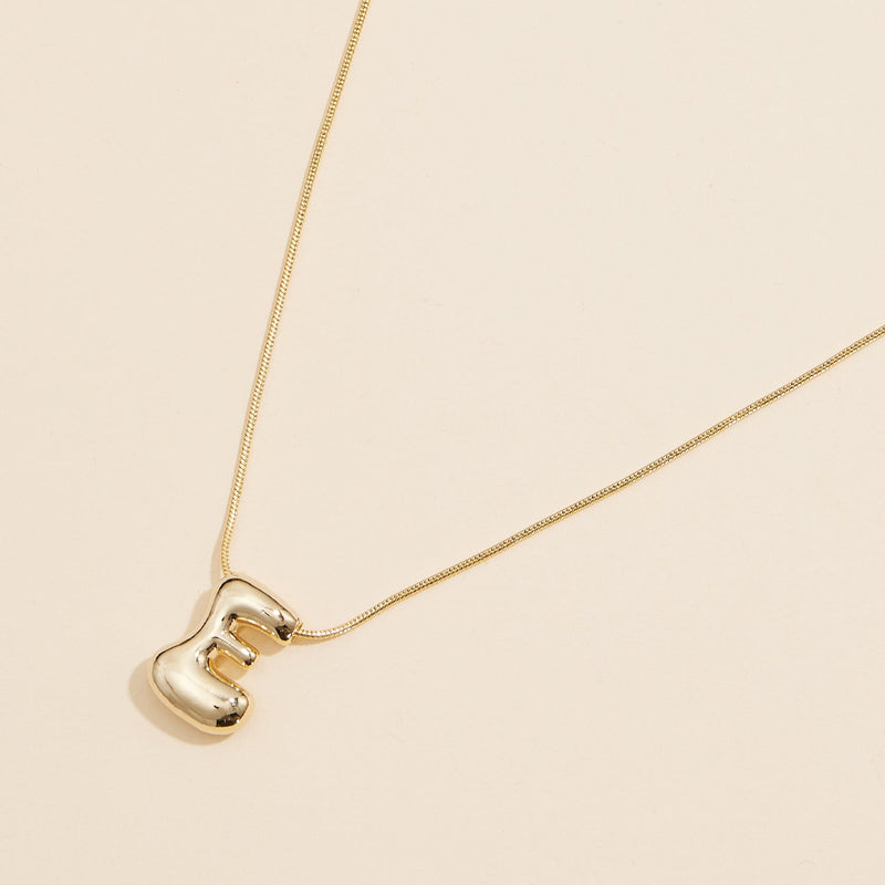 16 Assorted Pack of Bubble Design Initial Short Necklaces