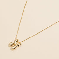 16 Assorted Pack of Bubble Design Initial Short Necklaces