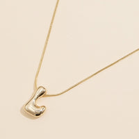 16 Assorted Pack of Bubble Design Initial Short Necklaces
