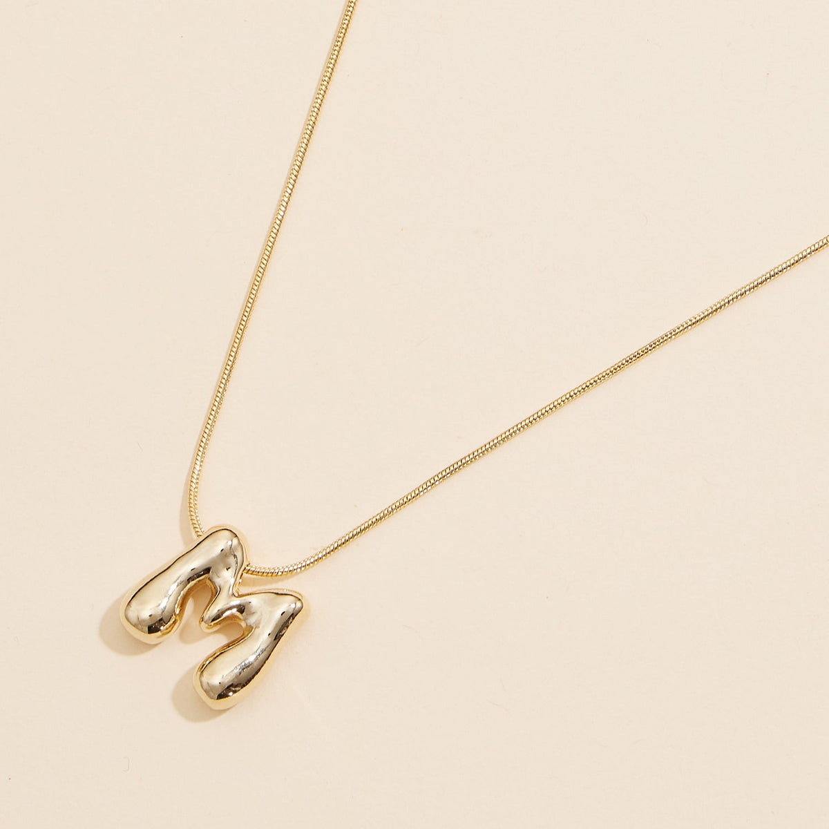 16 Assorted Pack of Bubble Design Initial Short Necklaces