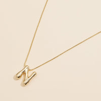 16 Assorted Pack of Bubble Design Initial Short Necklaces