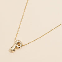 16 Assorted Pack of Bubble Design Initial Short Necklaces