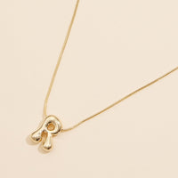 16 Assorted Pack of Bubble Design Initial Short Necklaces