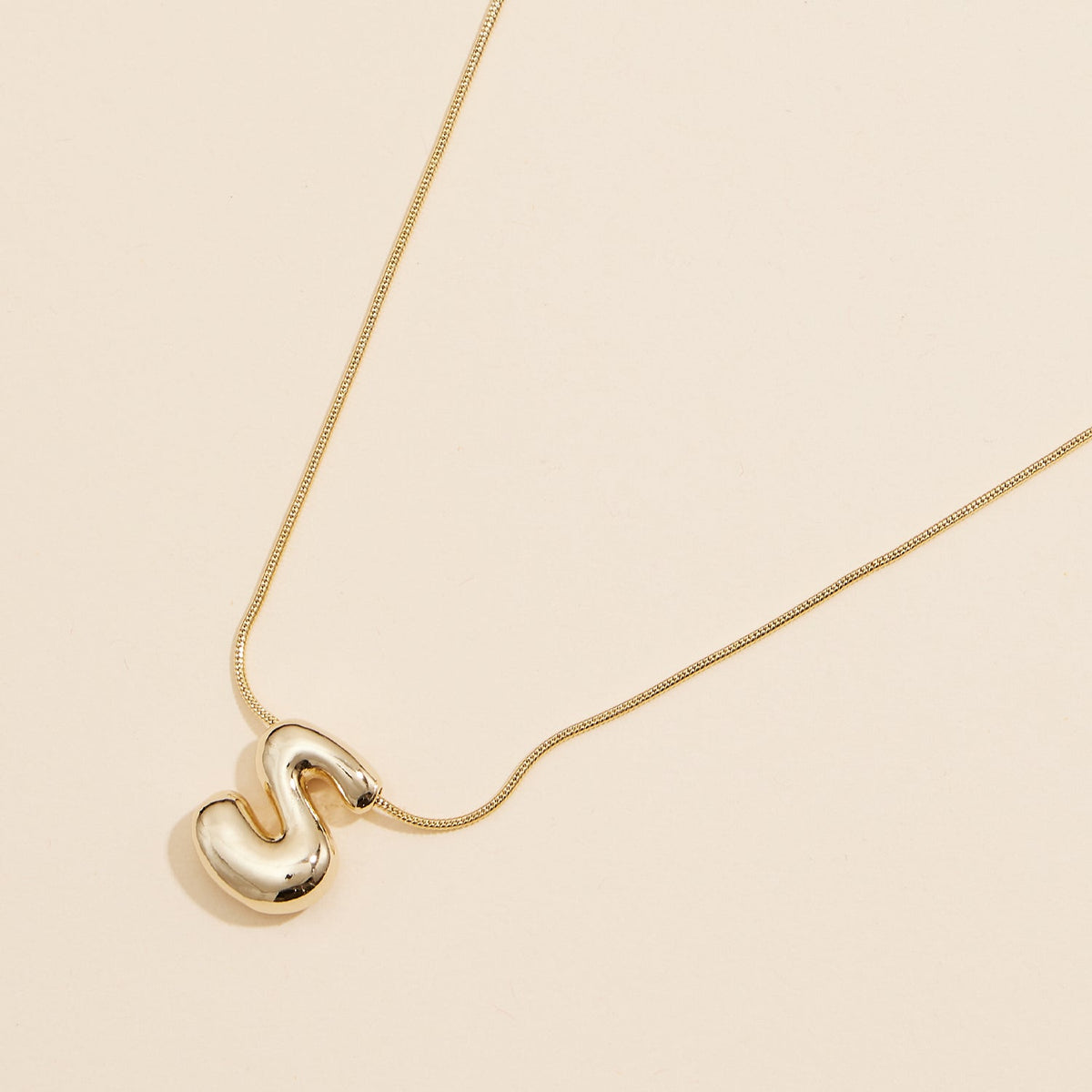 16 Assorted Pack of Bubble Design Initial Short Necklaces