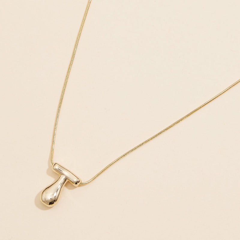 16 Assorted Pack of Bubble Design Initial Short Necklaces
