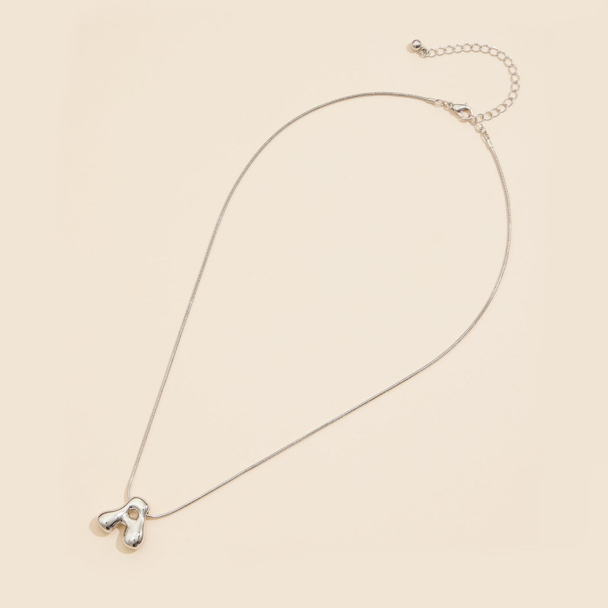 16 Assorted Pack of Bubble Design Initial Short Necklaces