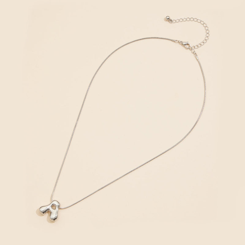16 Assorted Pack of Bubble Design Initial Short Necklaces