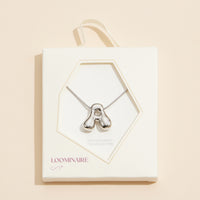 16 Assorted Pack of Bubble Design Initial Short Necklaces