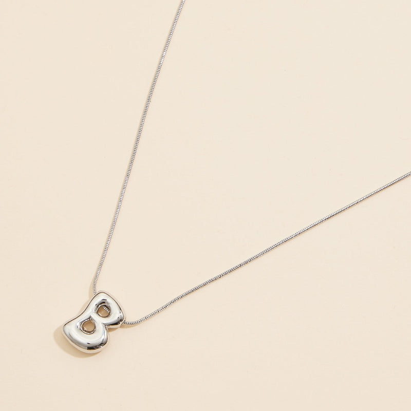 16 Assorted Pack of Bubble Design Initial Short Necklaces