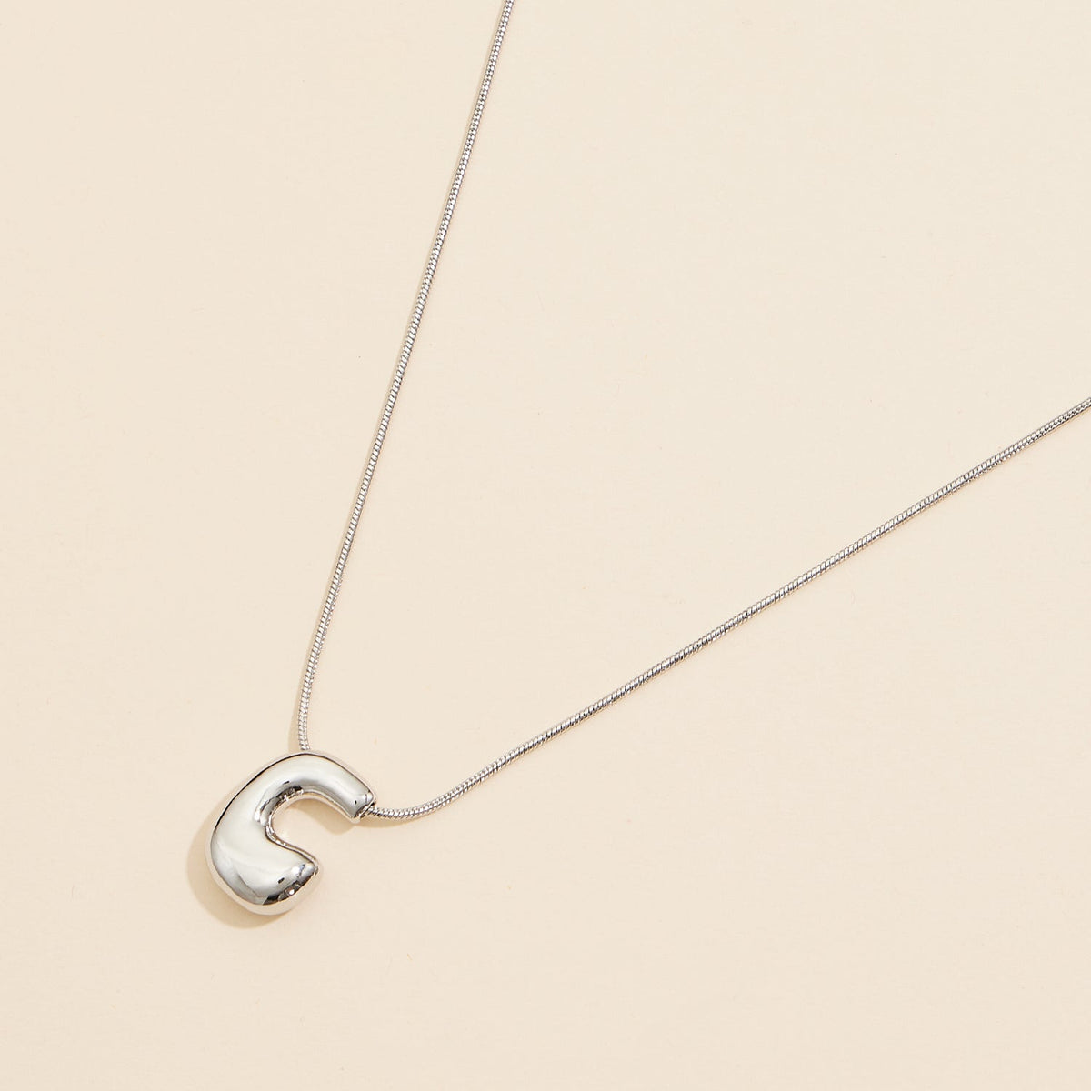 16 Assorted Pack of Bubble Design Initial Short Necklaces
