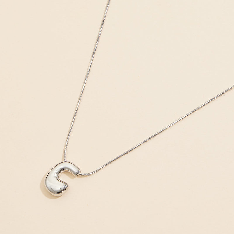 16 Assorted Pack of Bubble Design Initial Short Necklaces