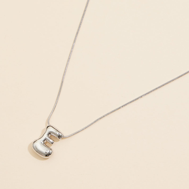 16 Assorted Pack of Bubble Design Initial Short Necklaces