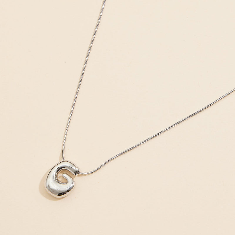 16 Assorted Pack of Bubble Design Initial Short Necklaces