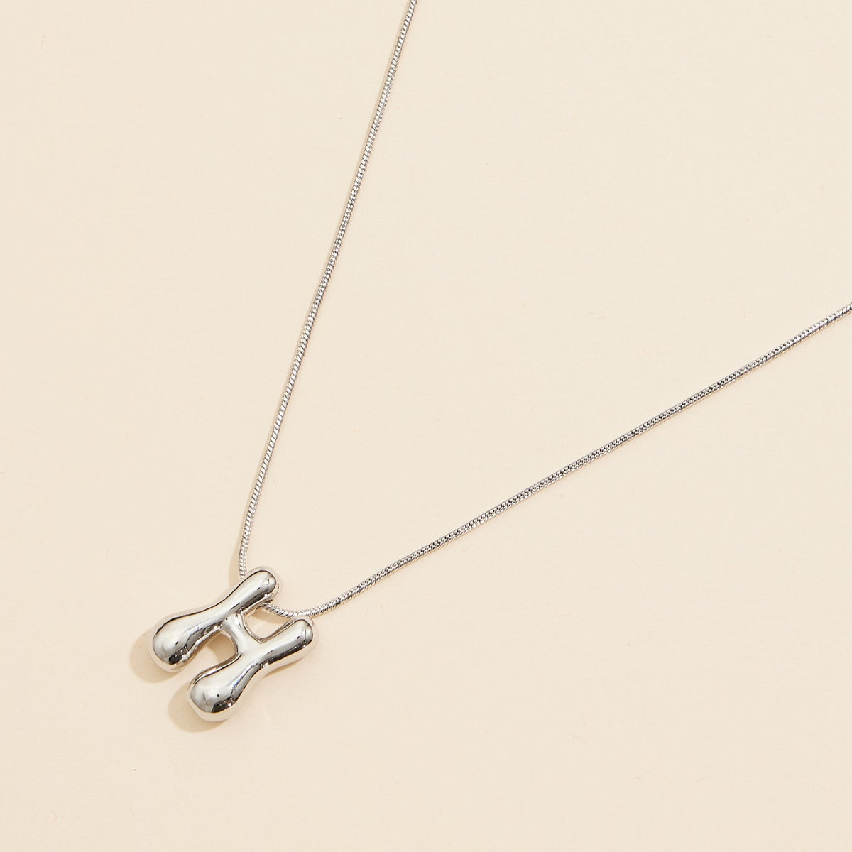 16 Assorted Pack of Bubble Design Initial Short Necklaces