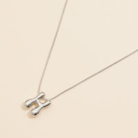 16 Assorted Pack of Bubble Design Initial Short Necklaces