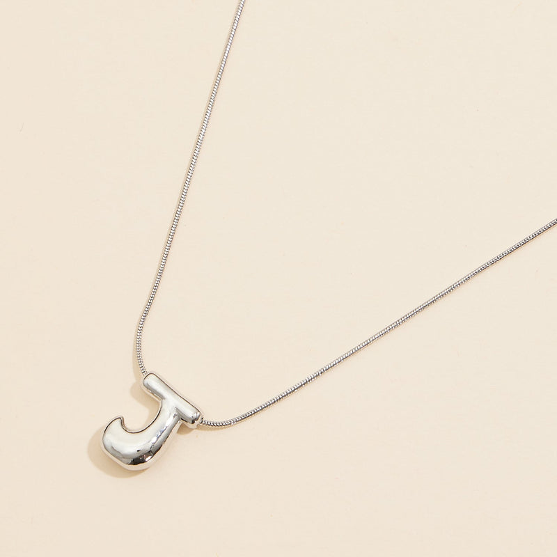 16 Assorted Pack of Bubble Design Initial Short Necklaces