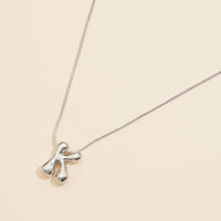 16 Assorted Pack of Bubble Design Initial Short Necklaces
