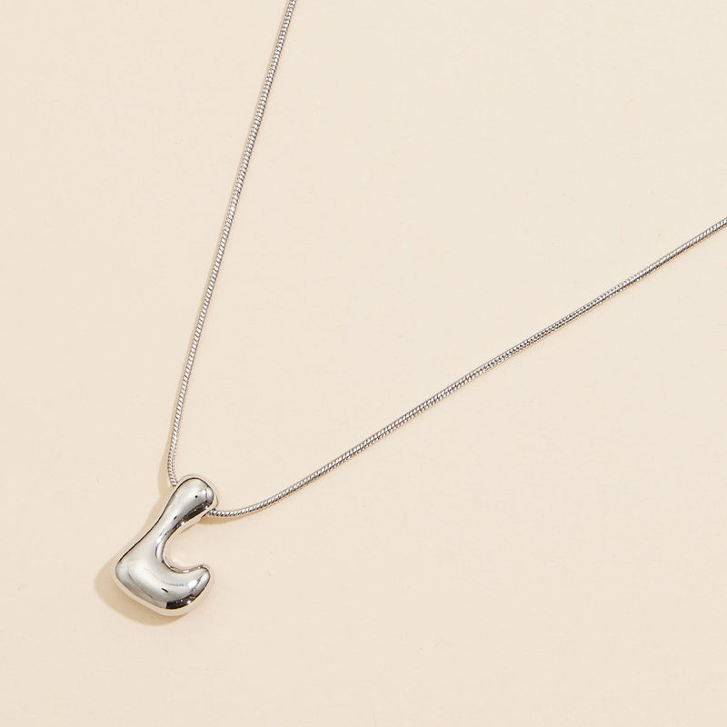 16 Assorted Pack of Bubble Design Initial Short Necklaces