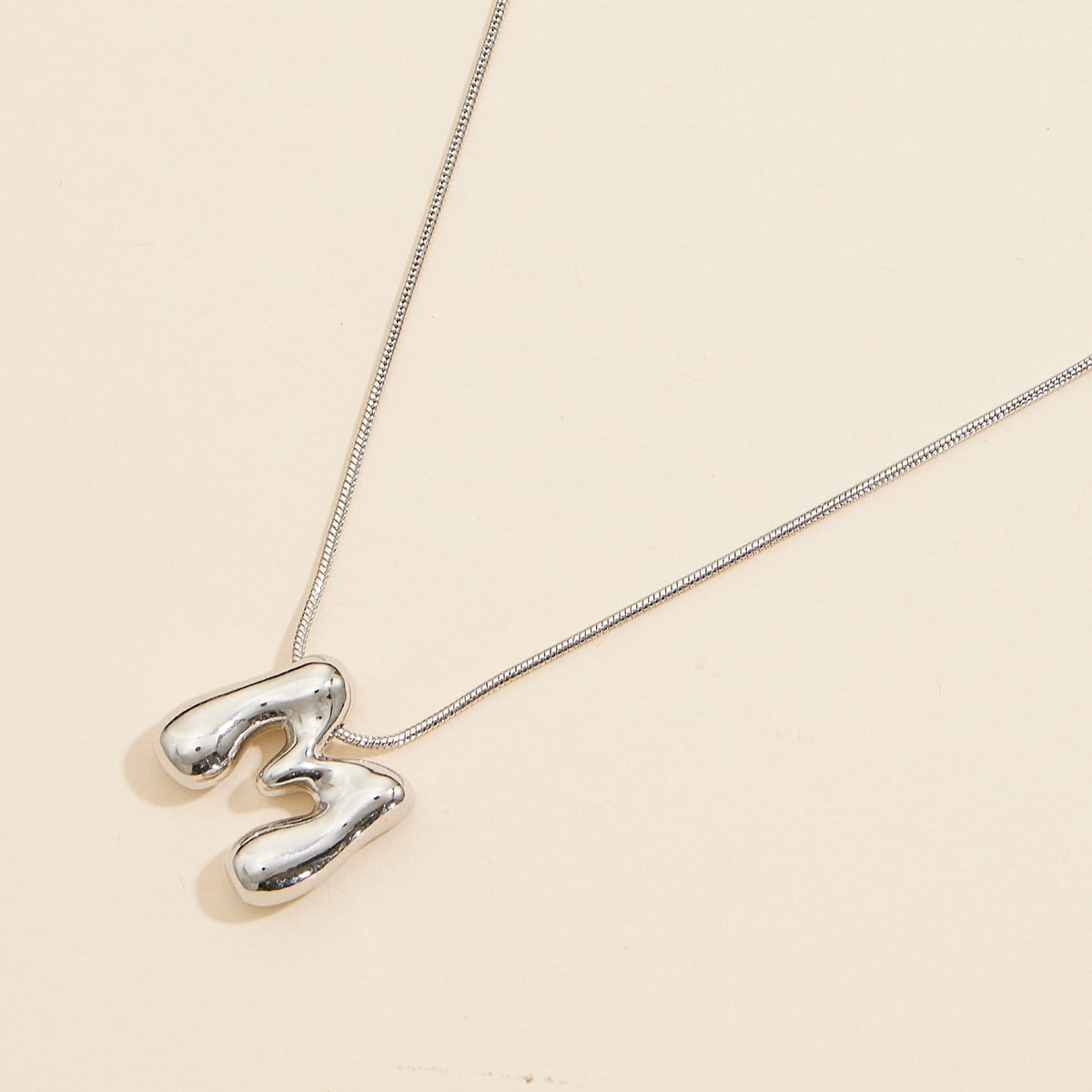16 Assorted Pack of Bubble Design Initial Short Necklaces