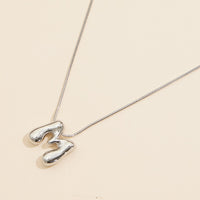 16 Assorted Pack of Bubble Design Initial Short Necklaces