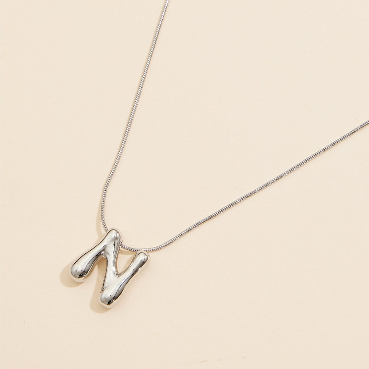 16 Assorted Pack of Bubble Design Initial Short Necklaces