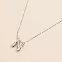 16 Assorted Pack of Bubble Design Initial Short Necklaces