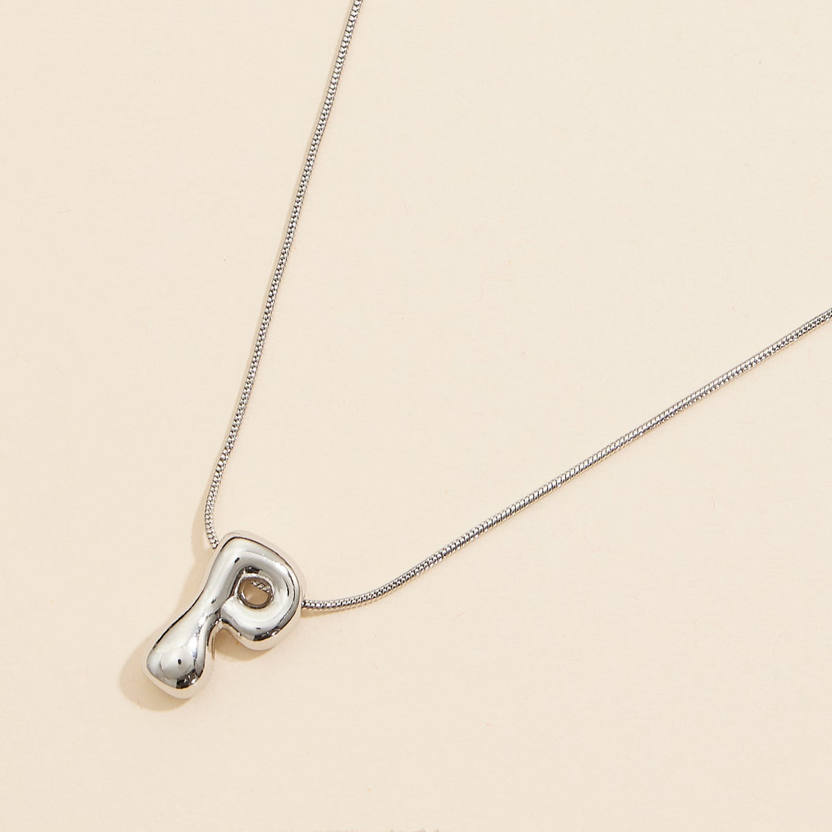 16 Assorted Pack of Bubble Design Initial Short Necklaces