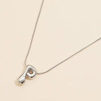 16 Assorted Pack of Bubble Design Initial Short Necklaces