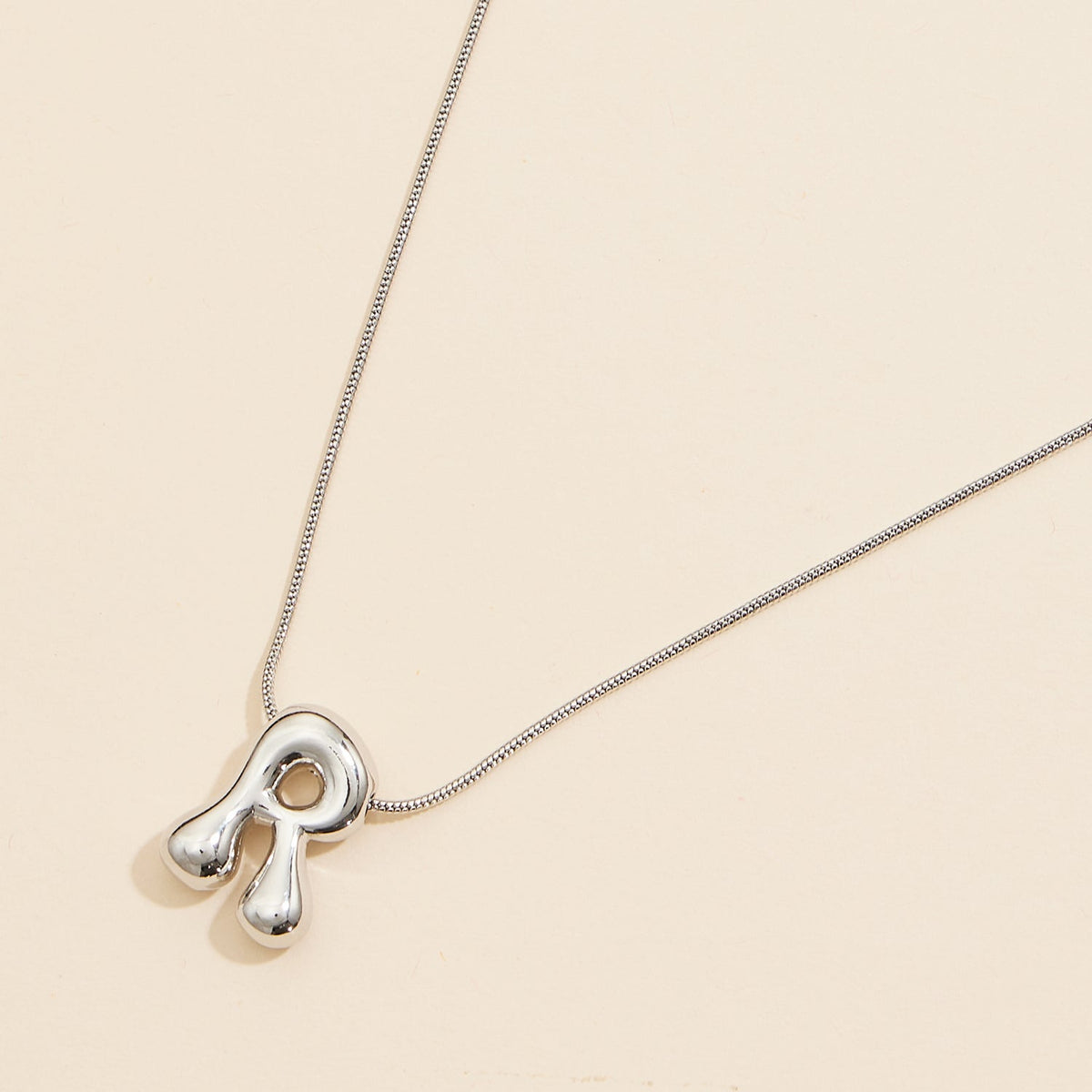 16 Assorted Pack of Bubble Design Initial Short Necklaces