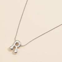 16 Assorted Pack of Bubble Design Initial Short Necklaces