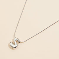 16 Assorted Pack of Bubble Design Initial Short Necklaces