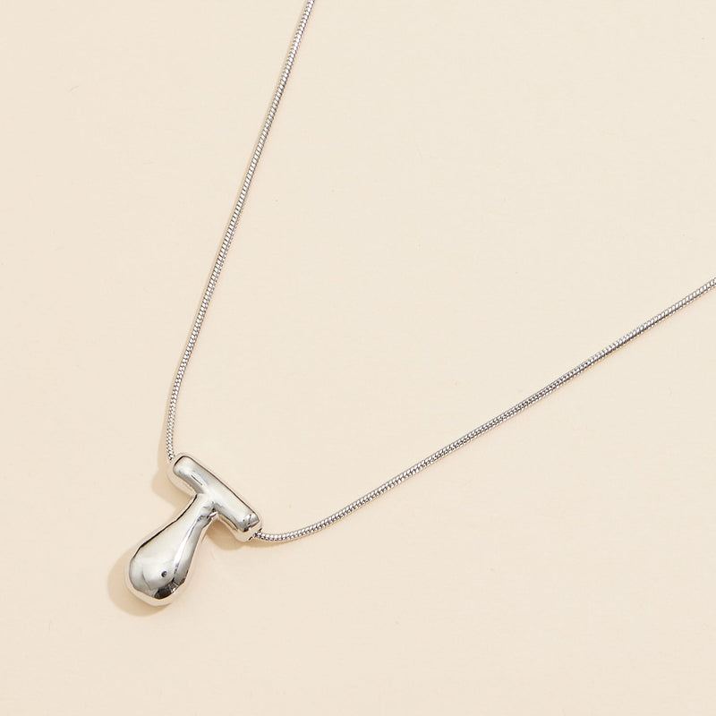 16 Assorted Pack of Bubble Design Initial Short Necklaces