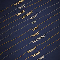 Bubble Letters Horoscope Short Necklace