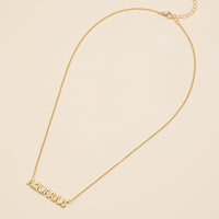 Bubble Letters Horoscope Short Necklace