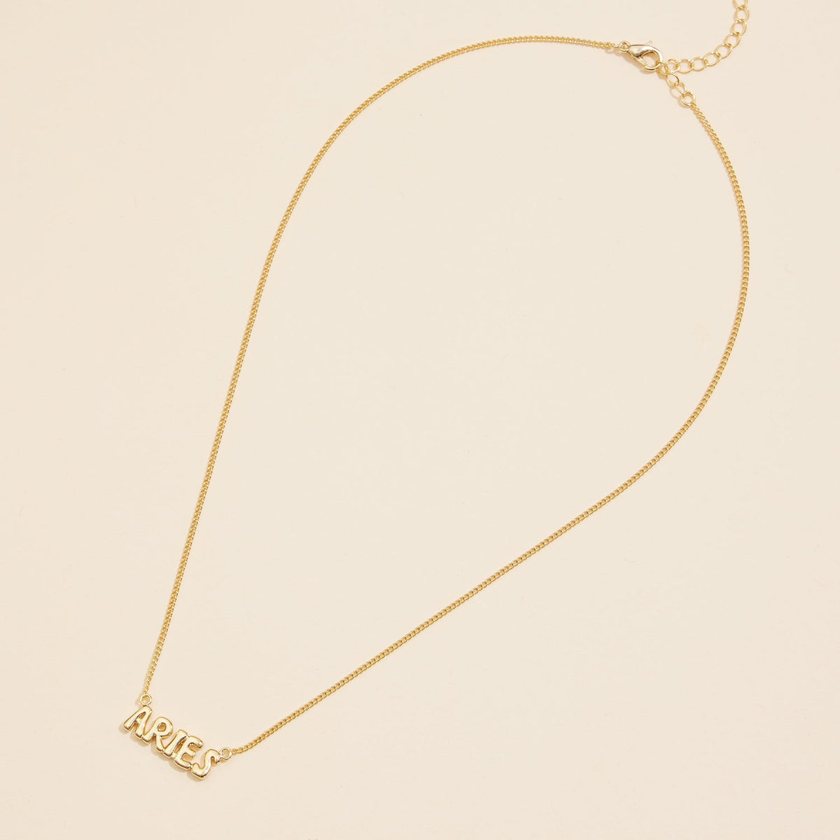 Bubble Letters Horoscope Short Necklace
