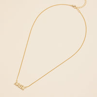 Bubble Letters Horoscope Short Necklace
