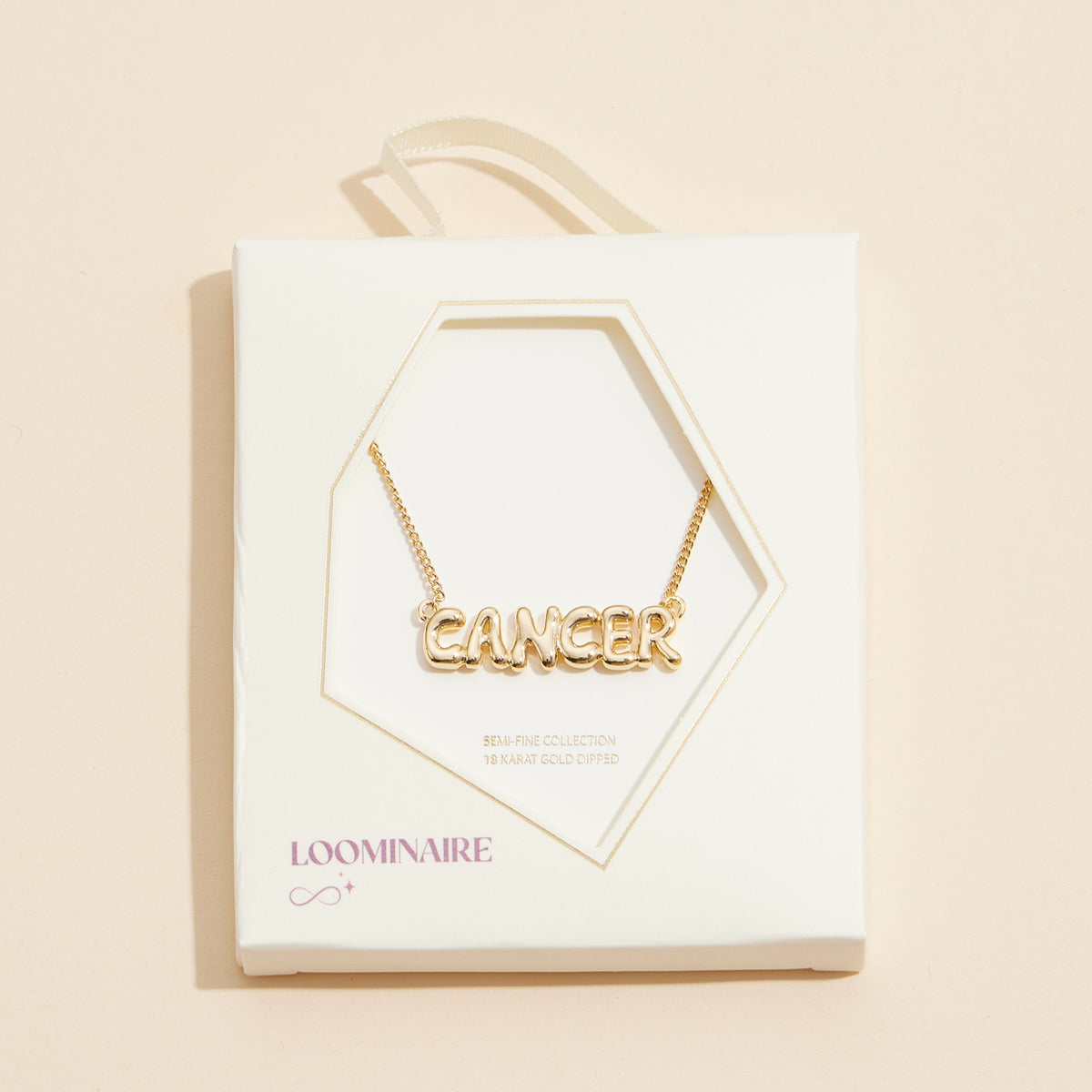 Bubble Letters Horoscope Short Necklace