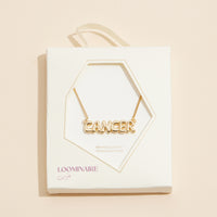 Bubble Letters Horoscope Short Necklace