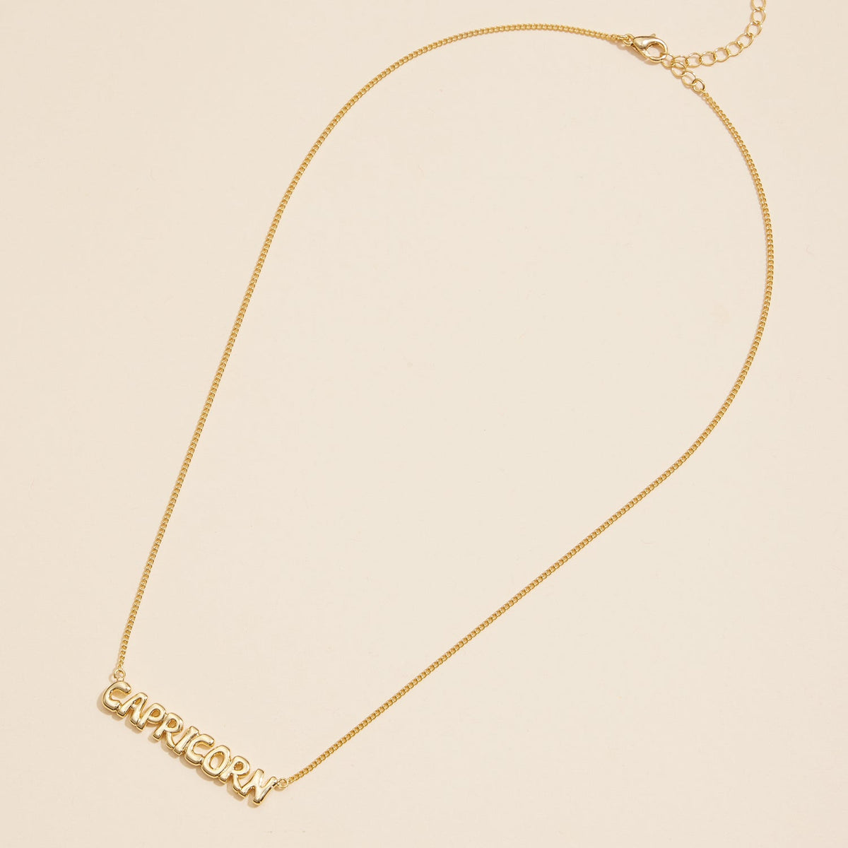 Bubble Letters Horoscope Short Necklace