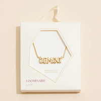 Bubble Letters Horoscope Short Necklace